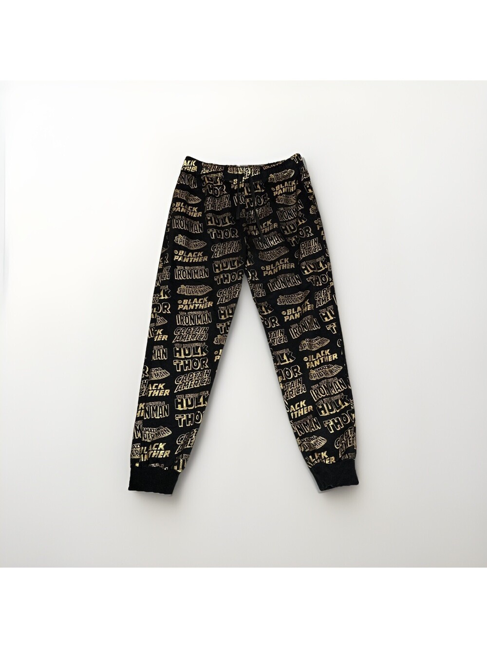 Marvel Legends Pajama Bottoms Faux Gold Large Mens Flashy Text Captain America
